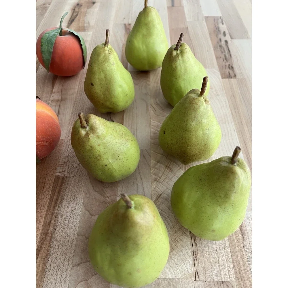 Lot of 16 Faux Fruit Pears & Apples (or Oranges) Realistic Display Decor